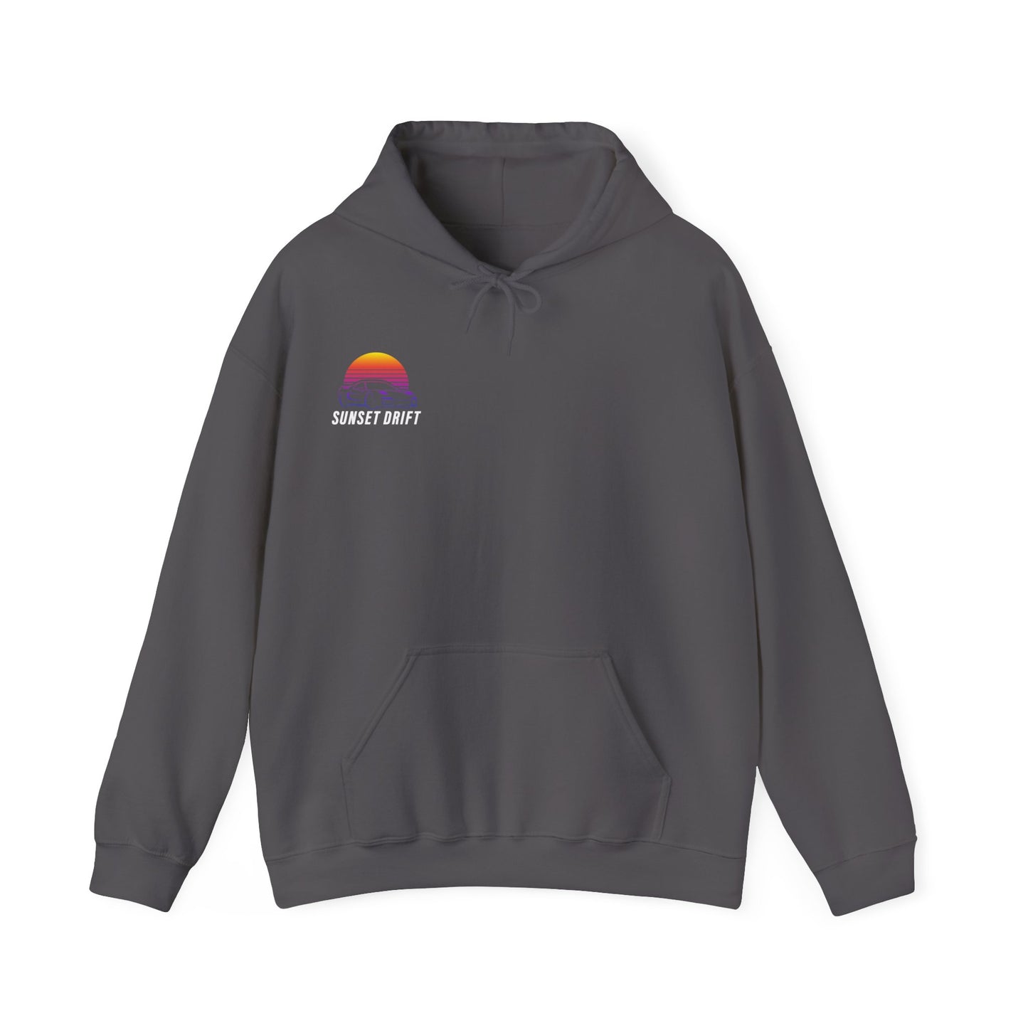 Sunset Drift Hooded Sweatshirt Synthwave Acura NSX