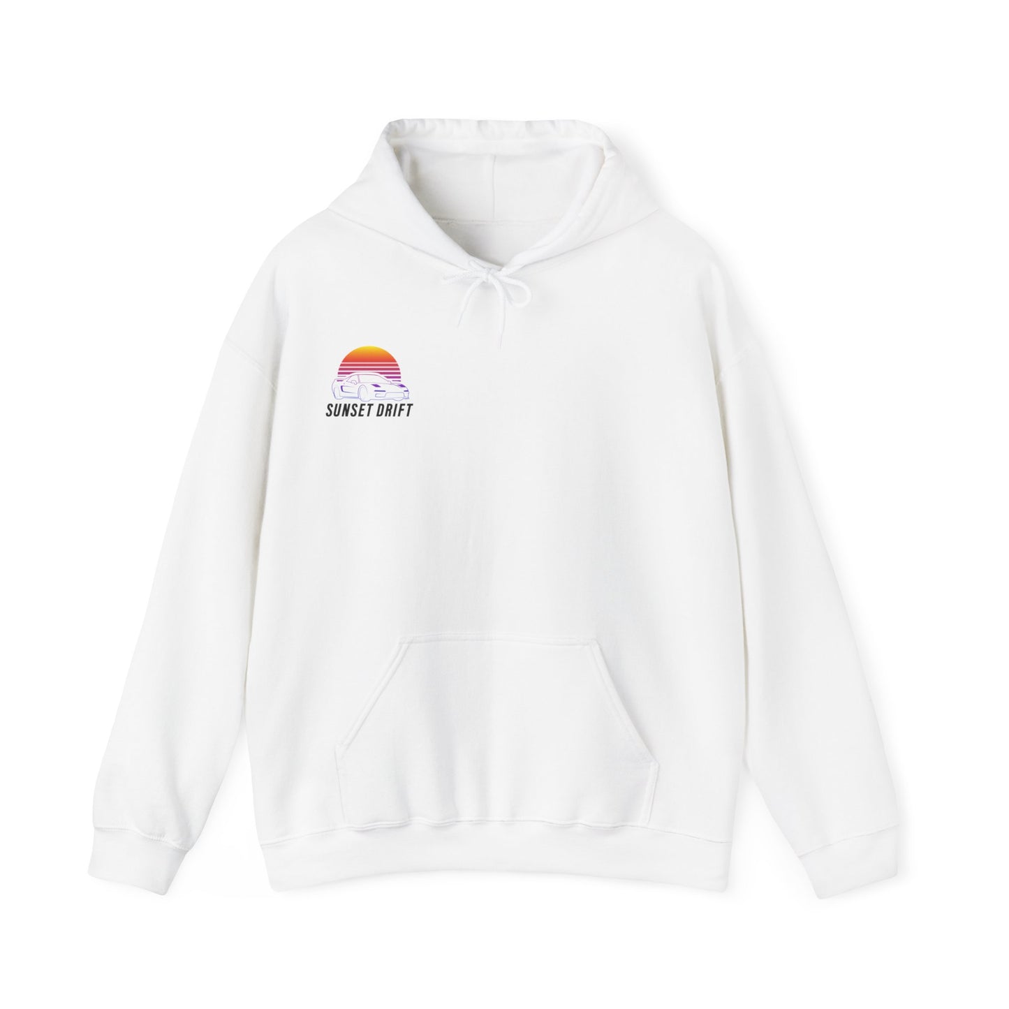 Sunset Drift Hooded Car Sweatshirt Pixel Art Acura NSX