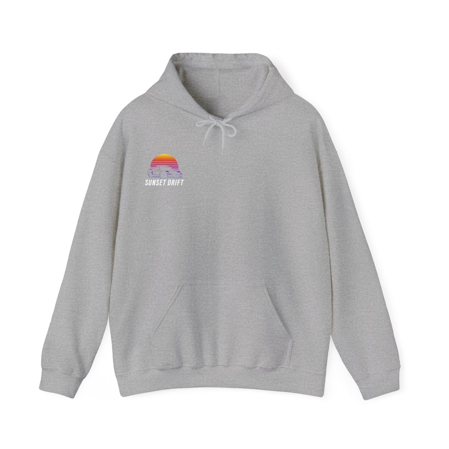 Sunset Drift Hooded Sweatshirt Synthwave Acura NSX