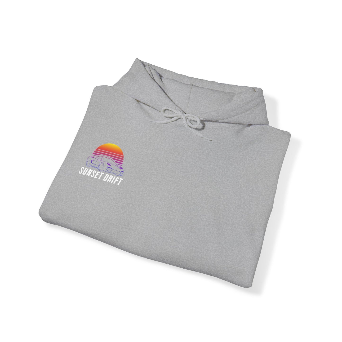 Sunset Drift Hooded Sweatshirt Synthwave Acura NSX