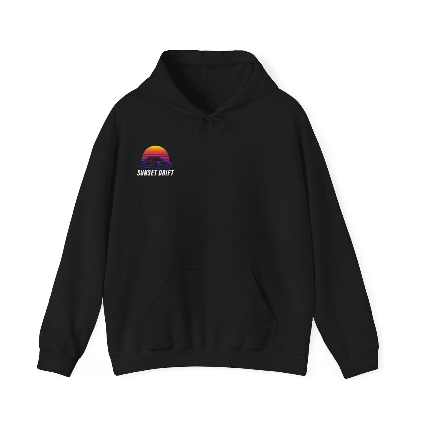 Sunset Drift Hooded Car Sweatshirt Pixel Art Acura NSX